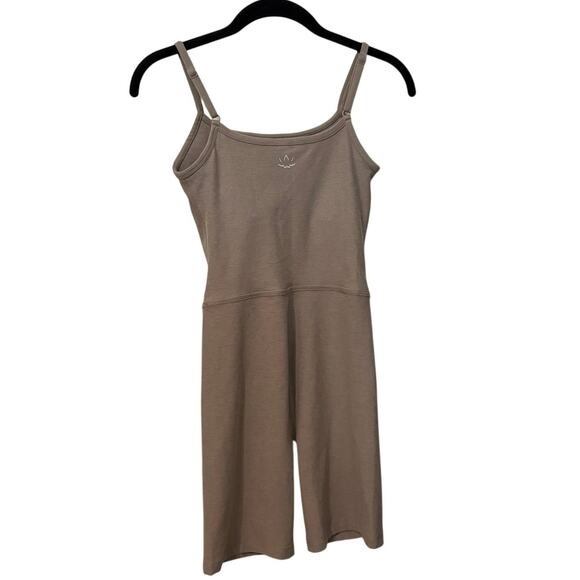 Beyond Yoga Brown Birch Heather Spacedye Keep Pace Biker Jumpsuit Size XS - Picture 5 of 10